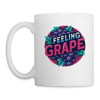 Feeling Grape Pun Winemaker Wine Shirt - Mug - white - Left