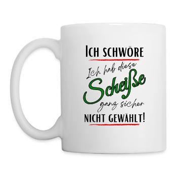 I swear I didn't choose this shit! - Mug - white - Left