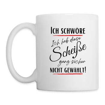I swear I didn't choose this shit! - Mug - white - Left