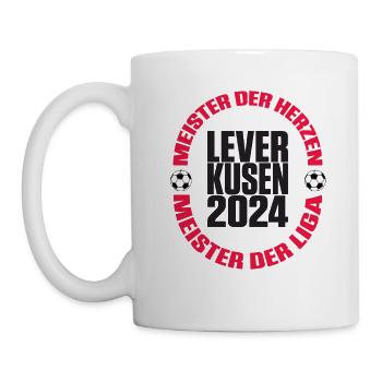 Leverkusen 2024 Meister der Herzen und Liga - Tasse - Weiß - Links