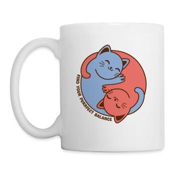 Finden Sie Ihr perfektes Gleichgewicht - Tasse - Weiß - Links