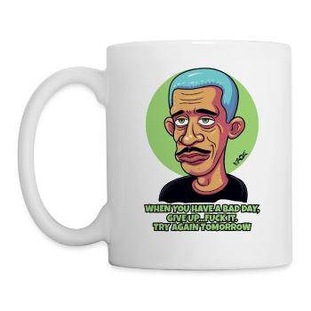 Après une mauvaise journée, réessayez demain - Mug blanc - blanc - Gauche