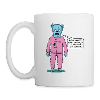 Cute zombie bear doesn't sleep, needs mom - Mug - white - Left