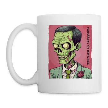 Habillé pour impressionner : Zombie Gentleman - Mug blanc - blanc - Gauche