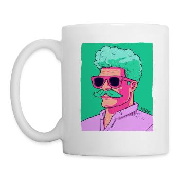 Der coole Sommerpapa ist der beste Papa - Tasse - Weiß - Links