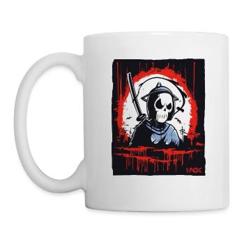 Grim Reaper Skull Samurai - Mug - white - Left