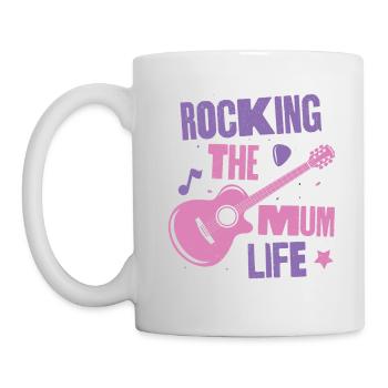 Das Mama-Leben rocken - Tasse - Weiß - Links