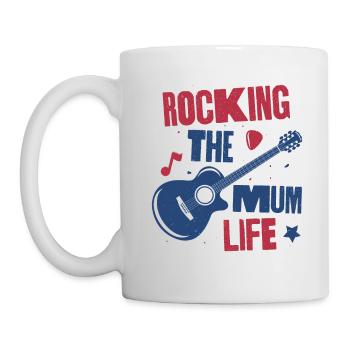 Das Mama-Leben rocken - Tasse - Weiß - Links