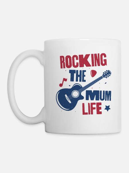 Das Mama-Leben rocken - Tasse - Weiß