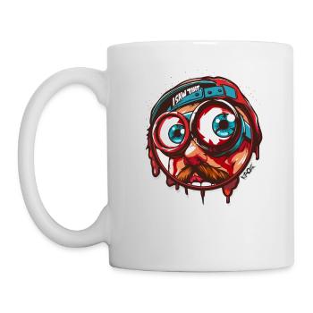 Große Augen Brille-Freak, ich habe das gesehen - Tasse - Weiß - Links