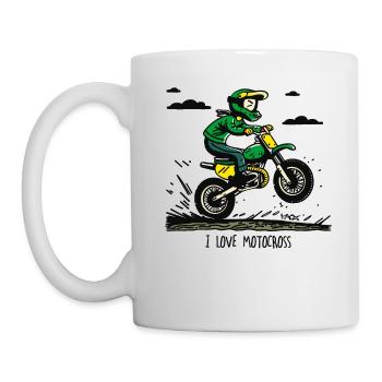 J’adore le motocross - Mug blanc - blanc - Gauche