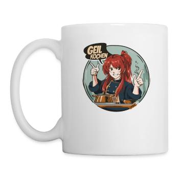 Delicious horny cooking with the anime chef - Mug - white - Left