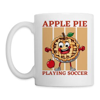 Apple pie playing football - Mug - white - Left
