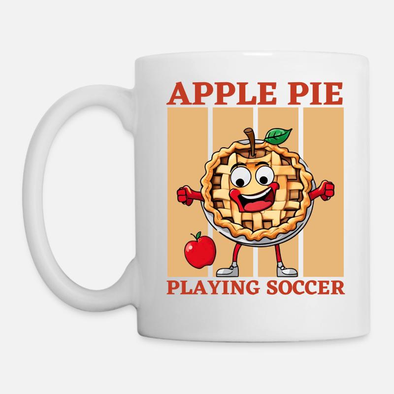 Apple pie playing football - Mug - white