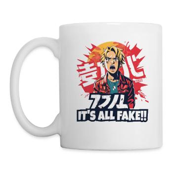 Manga Anime Fan Boy : Tout est faux - Mug blanc - blanc - Gauche