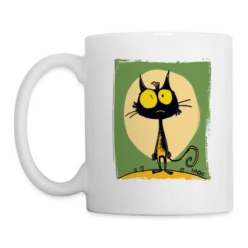 The Funniest Funny Cartoon Cat - Mug - white - Left