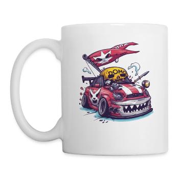 Dessin animé robuste JDM Pirate Street Racer - Mug blanc - blanc - Gauche