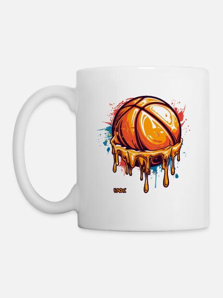 Spritziger Basketball - Tasse - Weiß