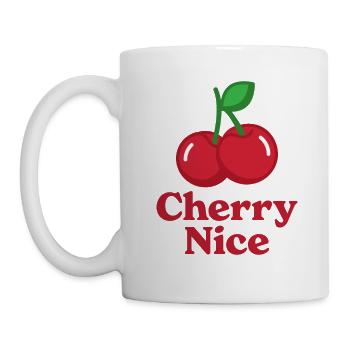 Kirsche Nizza - Tasse - Weiß - Links