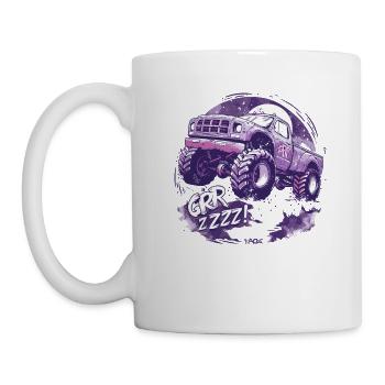Night of the Night Monster Truck: Monster Truck - Mug - white - Left