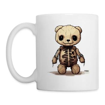 Cute and Funny, Skeleton Toy Bear - Mug - white - Left