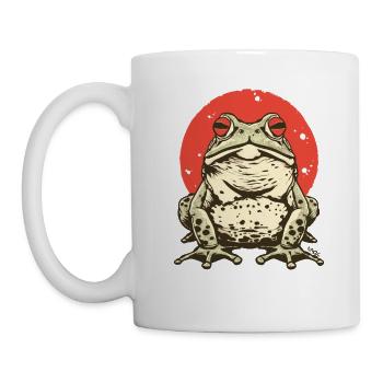 A big, fat Japanese frog toad - Mug - white - Left