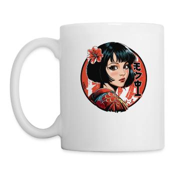 Kimono japonais : JDM Anime Geisha Girl - Mug blanc - blanc - Gauche
