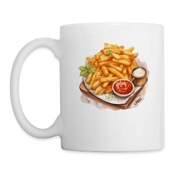 Leckere Pommes - Tasse - Weiß - Links