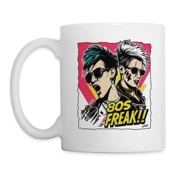 Pop music culture and 80s freak - Mug - white - Left