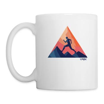 Triangle emblem of outdoor running and running - Mug - white - Left