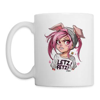 Self-confident and strong, cool pig girl - Mug - white - Left