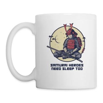 Samurai hero needs sleep - Mug - white - Left