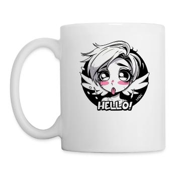 Mädchen-Engel sagt Hallo - Tasse - Weiß - Links