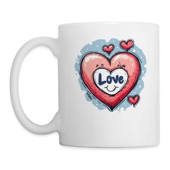 Cœur d’amour - Mug blanc - blanc - Gauche