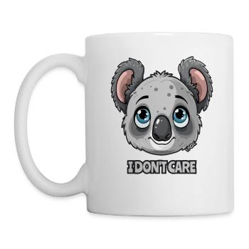 Niedlicher Koala, Es Ist Mir Egal - Tasse - Weiß - Links