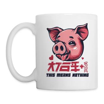 Cochon coquin et drôle - Cela ne veut rien dire - Mug blanc - blanc - Gauche