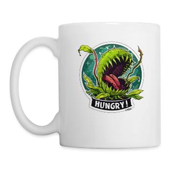 Plante carnivore : Toujours affamée - Mug blanc - blanc - Gauche
