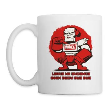 Leaving no evidence: Robots of the atomic era - Mug - white - Left