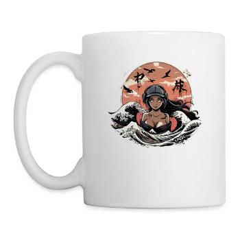 Girl in the waves - Mug - white - Left