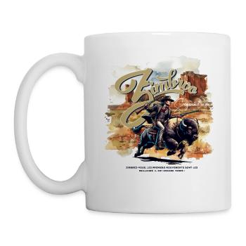 Zimbroo Bison Rider - Tasse - Weiß - Links