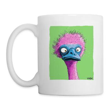 Funny Weird Pink Blue Bouquet - Mug - white - Left
