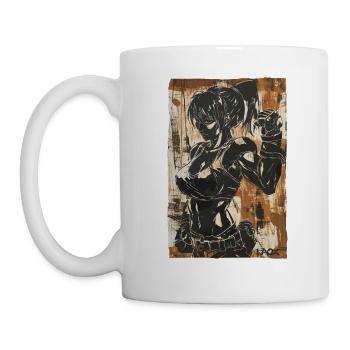 Strong, cool adventure fighter - Mug - white - Left