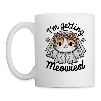I'm Getting Meowied Bridal Cat JGA Kawaii Cat - Mug - white - Left