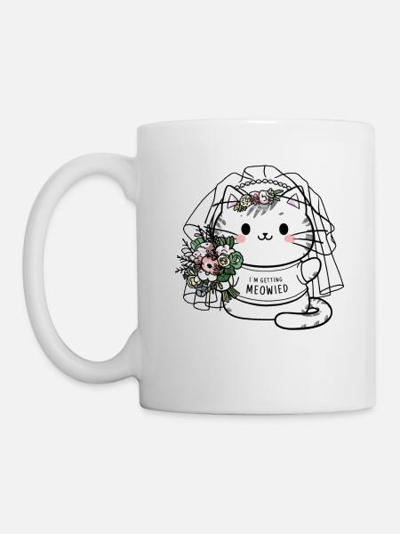 I'm Getting Meowied Kawaii Cat JGA Braut Katze - Tasse - Weiß
