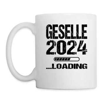 Gesellenprüfung Bestanden Geselle 2024 Loading - Tasse - Weiß - Links