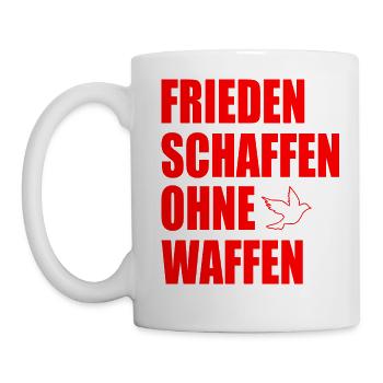 Frieden schaffen ohne waffen - Tasse - Weiß - Links