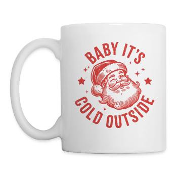 Baby it's cold outside Santa - Mug - white - Left