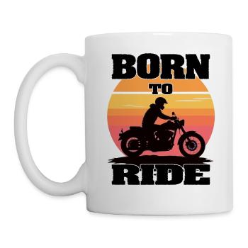 Motocyclette. Des motards nés pour rouler. - Mug blanc - blanc - Gauche