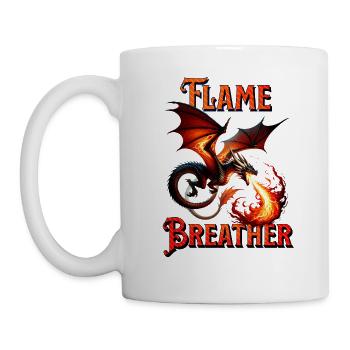 Canopée de feu volant - Conception épique du dragon de feu - Mug blanc - blanc - Gauche