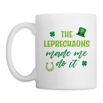 The Leprechauns made me do it - Mug - white - Left
